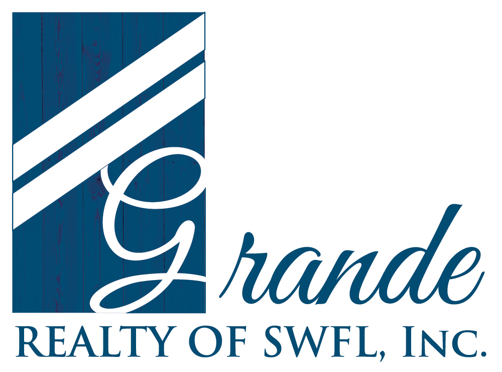 Grande Realty primary logo with textured front-door monogram